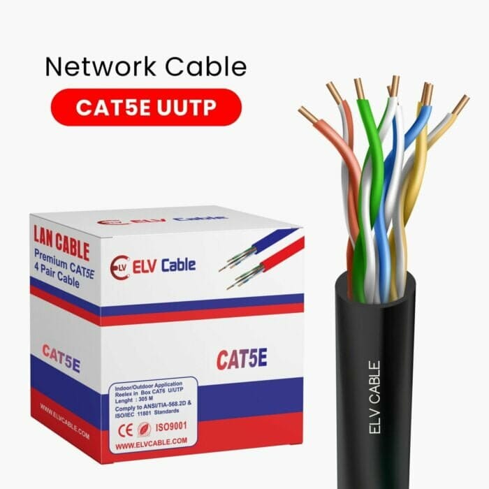 Cat5e Network Cable 24awg 4twisted pair U-Utp 305M Outdoor