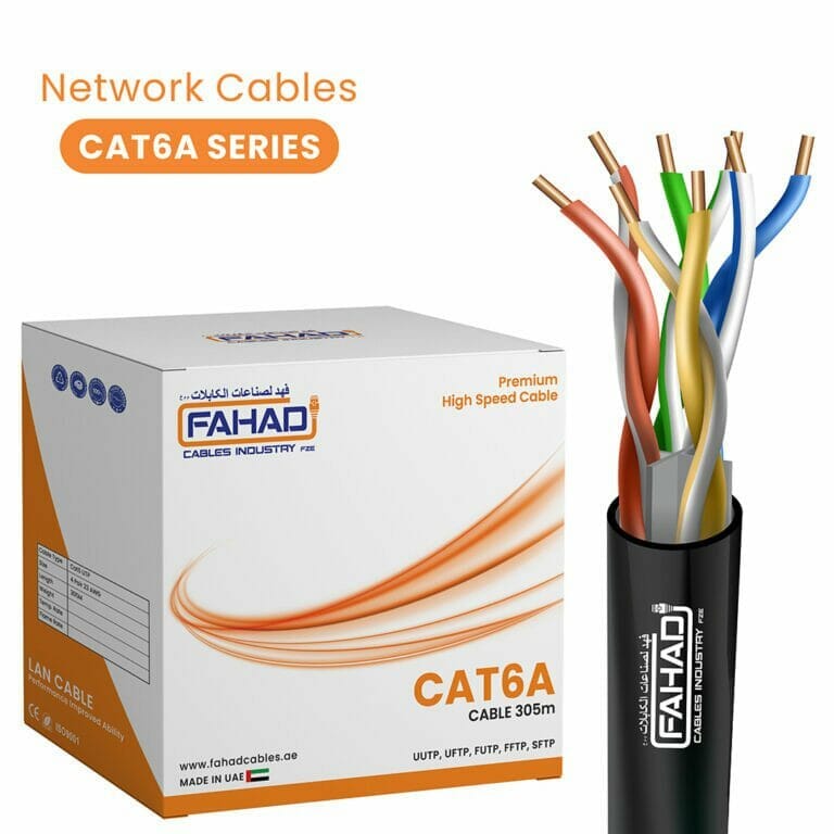 fahad cables products range network cable cat3 cat5e cable cat6 cable cat6a cable cat7 cable cat8 cable full copper LSZH and pvc out