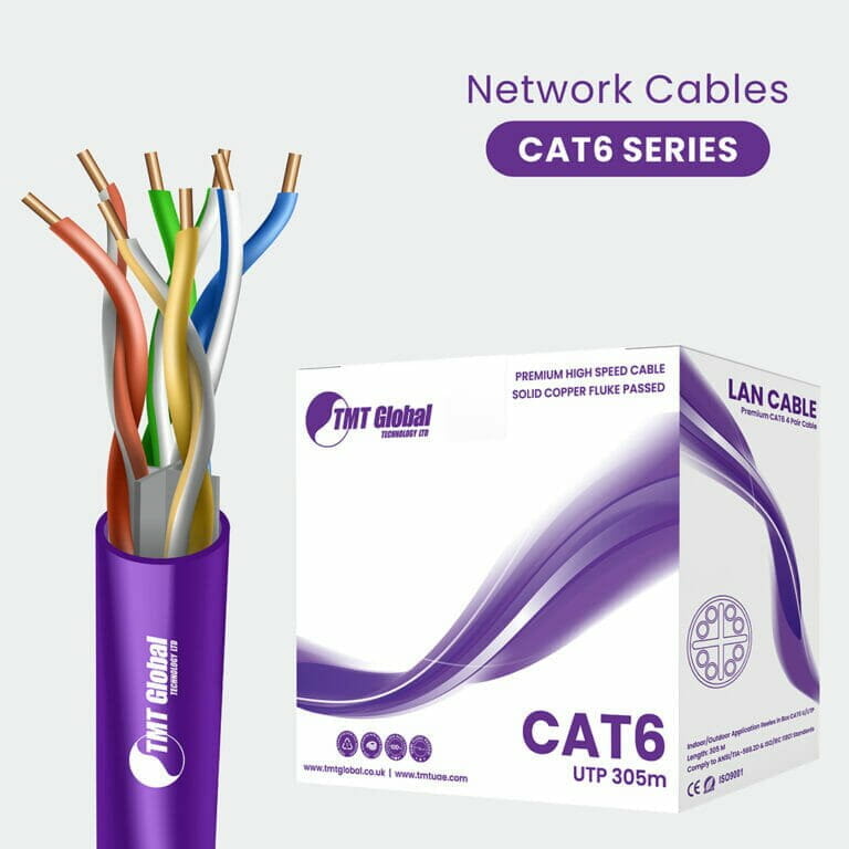 Cat6 data Cable 23awg 4twisted pair U-Utp 305m