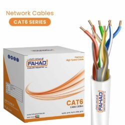 cat6 ethernet cable utp 305m fahad cables White cat6 23awg 4pair u/utp 305m fahad cables White