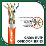 cat6a Network Cable 23awg twisted Pair u-utp Double Jacket 305m