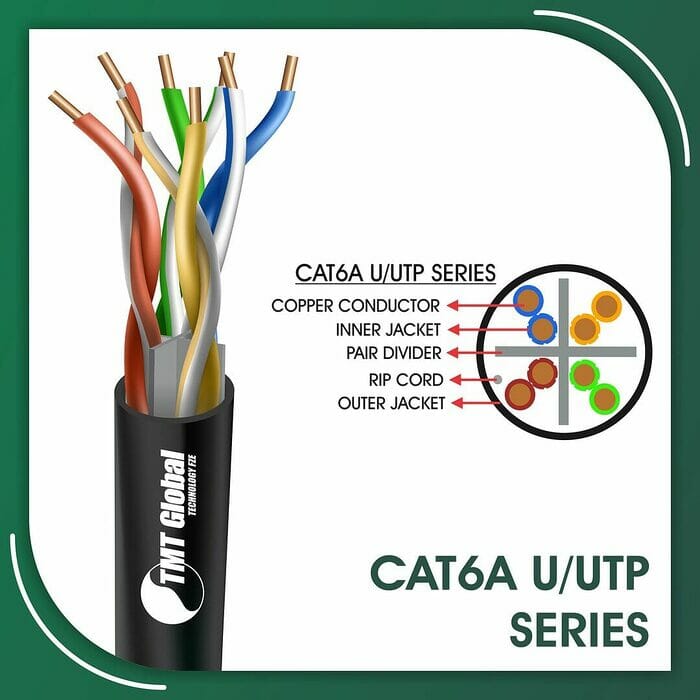 cat6a Network Cable 23awg twisted Pair u-utp