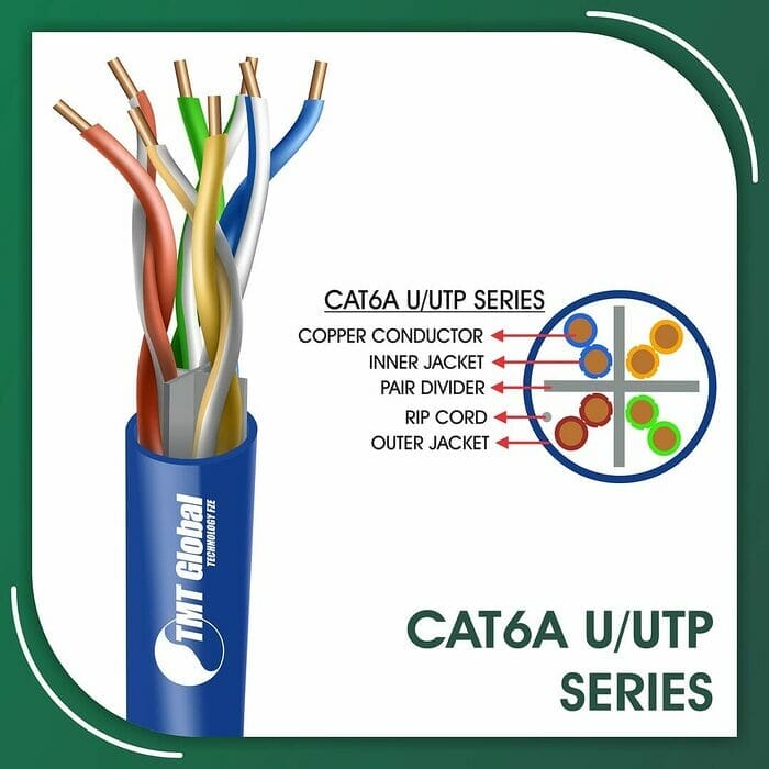 cat6a Network Cable 23awg twisted Pair u-utp