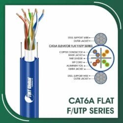 cat6a cable for elevator 23awg FTP 305m cat6a 23awg 4 twisted pair F-UTP Elevator Network Cable 305m