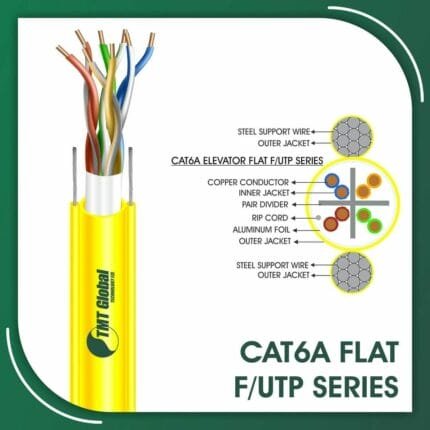 cat6a 23awg 4 twisted pair F-UTP Elevator Network Cable 305m