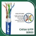 cat6a Network Cable 23awg twisted Pair u-ftp LSZH 305m cat6a 23awg 4pair u-ftp LSZH 305m TMT Global cables Blue