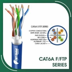 f ftp cat6a Network Cable cat6a Network Cable 23awg twisted Pair f-ftp LSZH 305m cat6a Network Cable 23awg 4 Pair f-ftp BC 305m