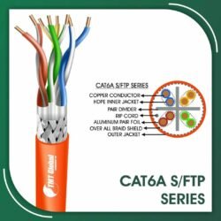 cat6a cable color code 23awg twisted Pair sftp LSZH 305m