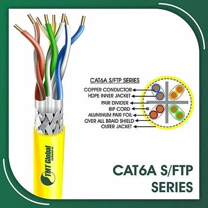 cat6a Network Cable 23awg twisted Pair s-ftp LSZH 305m