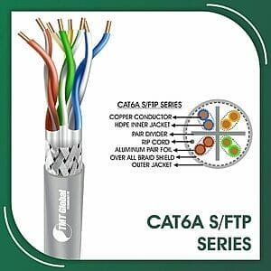 cat6a Network Cable 23awg twisted Pair s-ftp LSZH 305m
