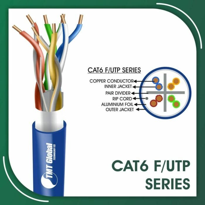 cat6 f utp 305m Network Cable 23awg BC 4 twisted Pairs cat6 Network Cable 24awg twisted Pair f-utp 305m cat6 Network Cable 23awg BC 4 twisted Pairs f-utp 305m