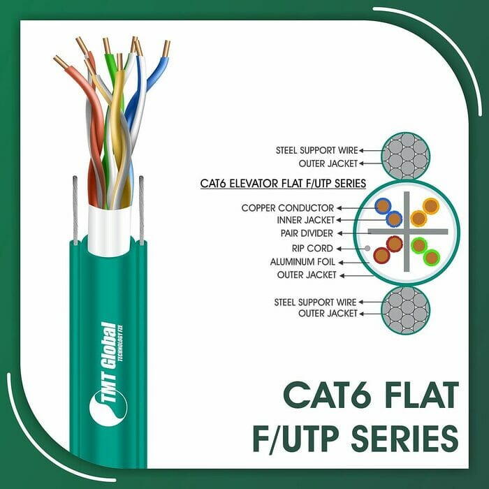 cat6 23awg 4 twisted pair f-UTP Elevator Network Cable