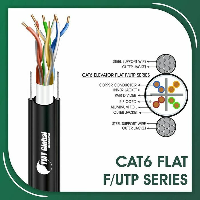 cat6 23awg 4 twisted pair f-UTP Elevator Network Cable