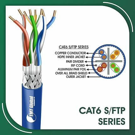 cat6 23awg Network Cable twisted Pair s-ftp 305m