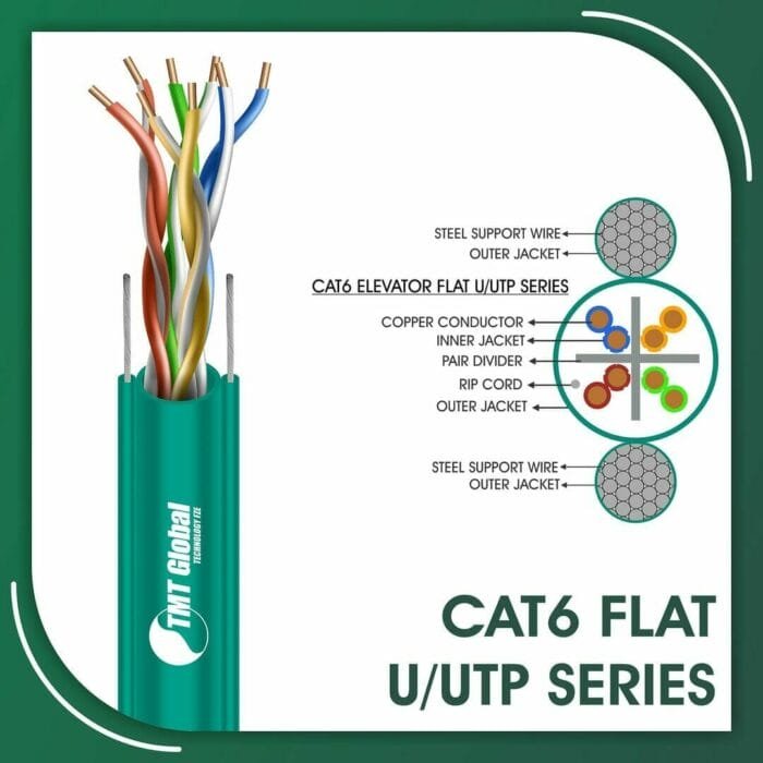 cat6 23awg 4 twisted pair U-UTP Elevator Network Cable