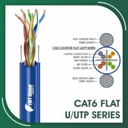 cat6 utp flat cable 23 awg 4 twisted pair 305m cat6 23awg 4 twisted pair U-UTP Elevator Network Cable cat6 23awg 4 twisted pair U-UTP Flat Cable 305m