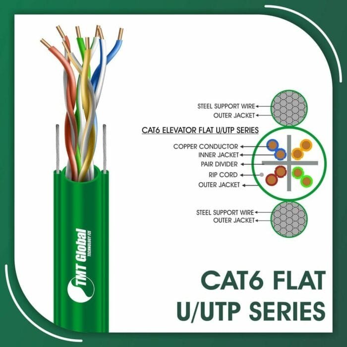 cat6 23awg 4 twisted pair U-UTP Elevator Network Cable