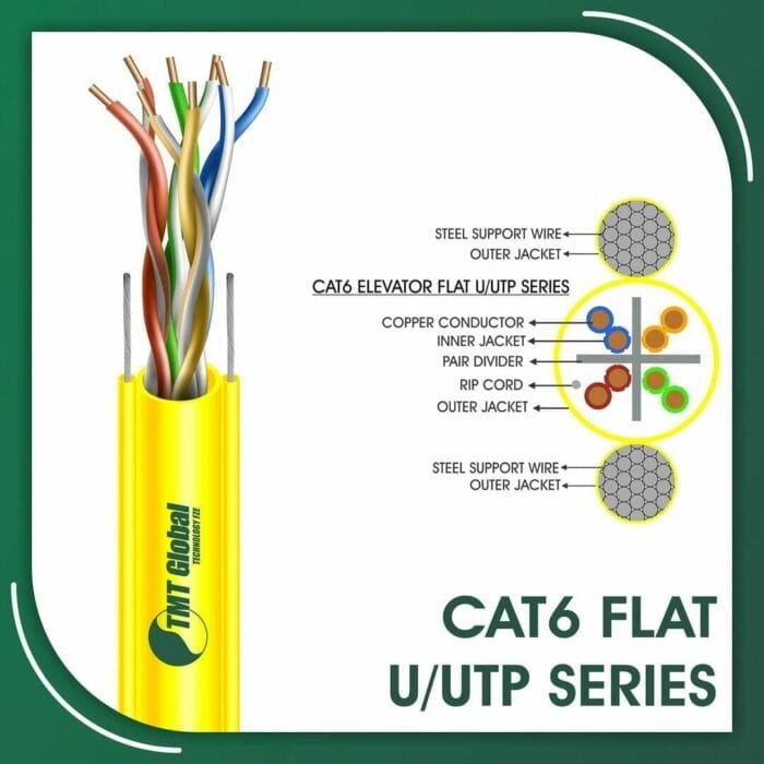 cat6 23awg 4 twisted pair U-UTP Elevator Network Cable