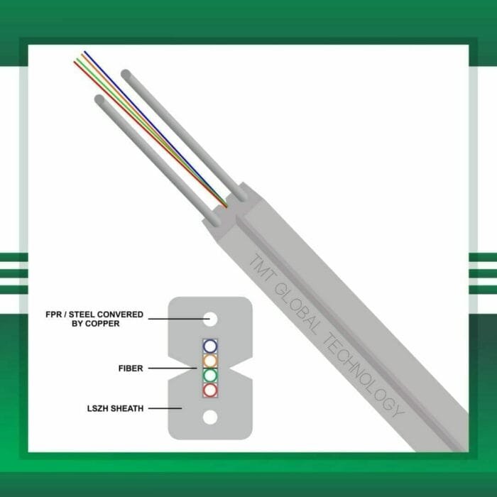 FTTH fiber optic Drop cable 4 Core single mode G.657/A1/A2