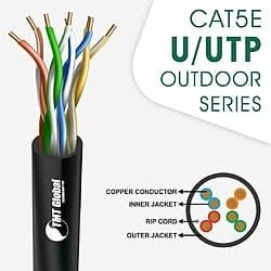 CAT5e U/UTP PE Outdoor Network Cable 24 AWG 4 Pair 305 m – 5X14ZMOK
