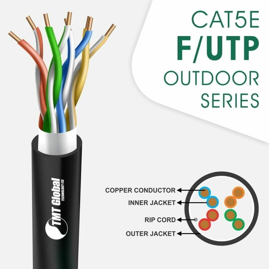 CAT5e F/UTP PE Outdoor Network Cable 24 AWG 4 Pair 305 m – 5X248BOK CAT5e F/UTP PE Outdoor Network Cable 24 AWG 4 Pair 305 m – 5X248BOK