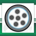 6 core control cable braid shielded PE outdoor 10 to 24 awg 305m - Image 2