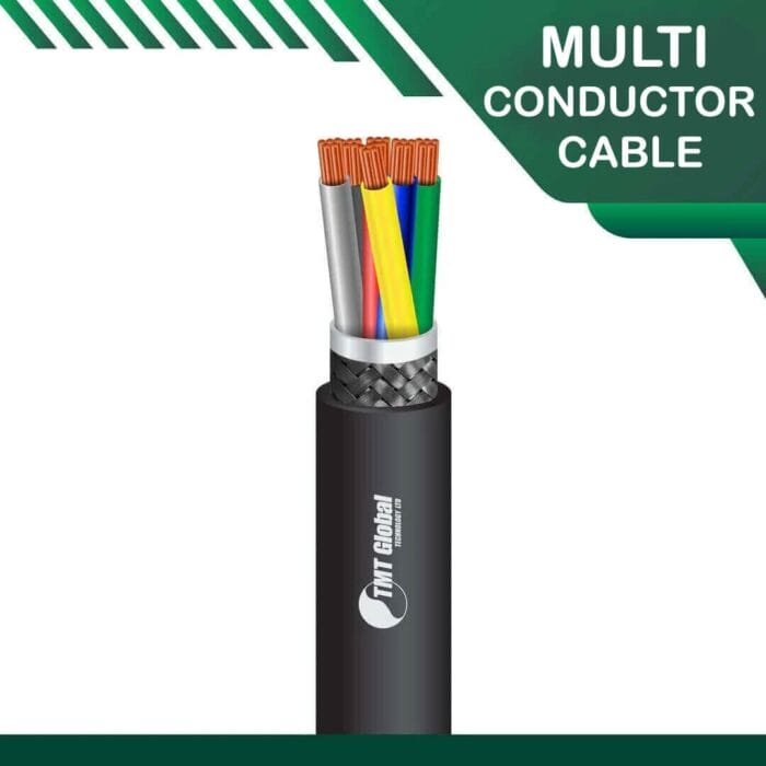 6 core Multi conductor cable PE braid shielded outdoor 16 to 24 awg 305m - Image 1