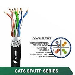 CAT6 SF/UTP LSZH Network Cable 23 AWG 4 Pair 305 m – 6X738BLX Series