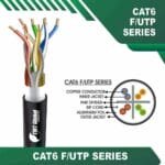 Cat6 f utp 6xxx6m PE Outdoor Cable 23 awg 4 pair 305m