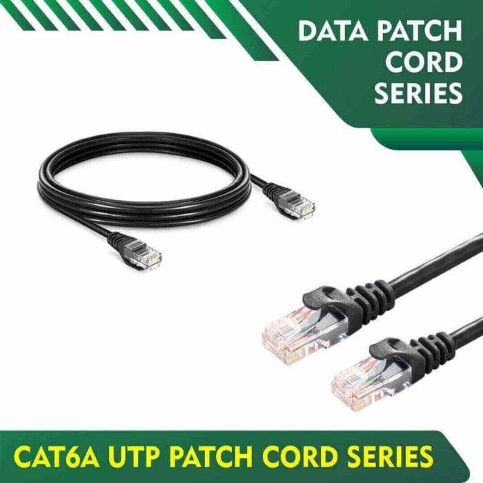 Cat6a utp 6A4PBKXX Black Patch cord 24 awg 0.06cm-100 meter - Image 1