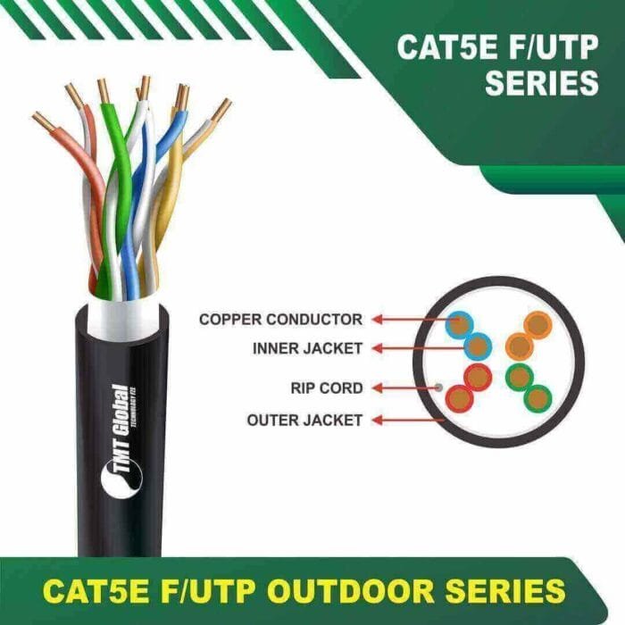 Cat5e f utp 5xxx5B pe Outdoor Cable 24 awg 4 pair 305m - Image 1