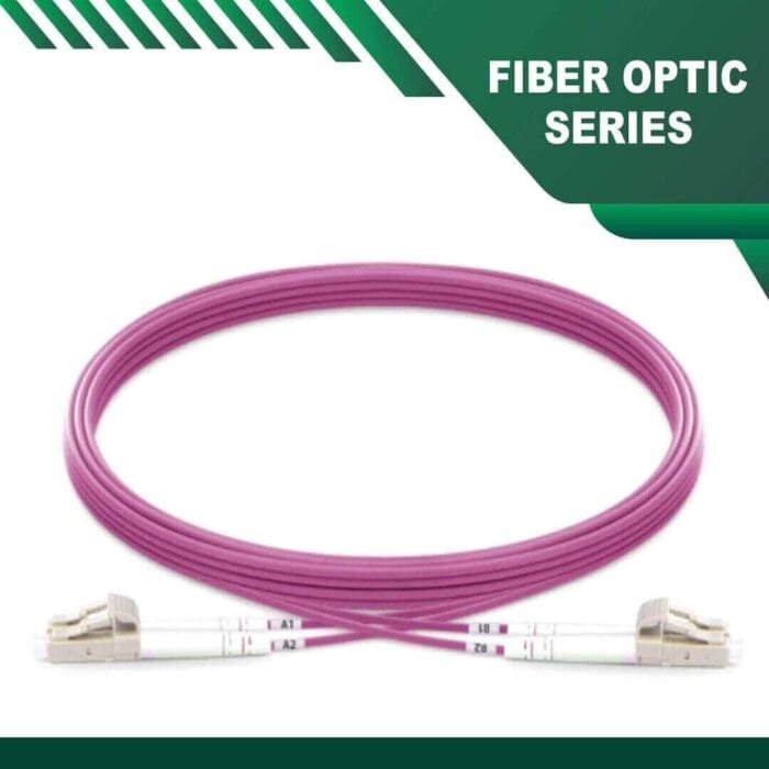 lc to lc upc duplex om4 fiber patch cord lszh multimode 1-100 meter - Image 1