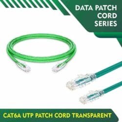 Cat6a utp 6A3RMNXX Transparent Patch cord Green 23 awg 0.06cm-100 meter