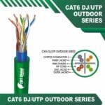 Cat6 dj utp 6xxx6m PE+PVC Outdoor Cable 23 awg 4 pair 305m - Image 9