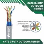 Cat6 dj utp 6xxx6m PE+PVC Outdoor Cable 23 awg 4 pair 305m - Image 8