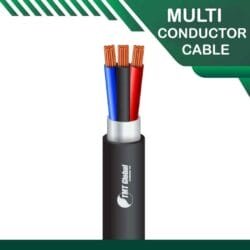 3 core Multi conductor cable PE shielded outdoor 16 to 24 awg 305m
