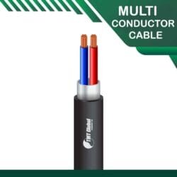 2 core Multi conductor cable PE shielded outdoor 16 to 24 awg 305m