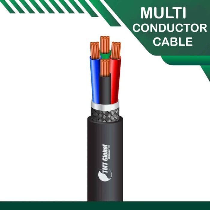 4 core Multi conductor cable PE braid shielded outdoor 16 to 24 awg 305m - Image 1