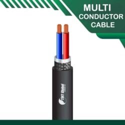 2 core Multi conductor cable PE braid shielded outdoor 16 to 24 awg 305m