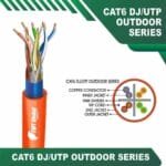Cat6 dj utp 6xxx6m PE+PVC Outdoor Cable 23 awg 4 pair 305m - Image 7