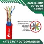 Cat6 dj utp 6xxx6m PE+PVC Outdoor Cable 23 awg 4 pair 305m - Image 6