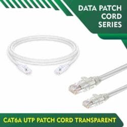 Cat6a utp 6A3RMWXX Transparent Patch cord White 23 awg 0.06cm-100 meter Cat6 utp Transparent White Patch cord 23 awg 0.06cm-100 meter