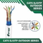 Cat6 dj utp 6xxx6m PE+PVC Outdoor Cable 23 awg 4 pair 305m - Image 4