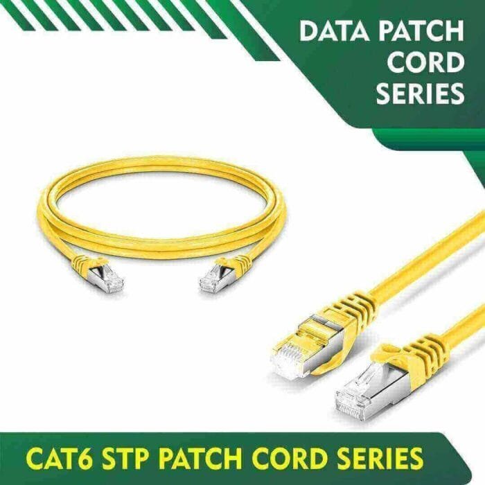 Cat6 stp Yellow Patch cord 23 awg 0.06cm-100 meter - Image 1