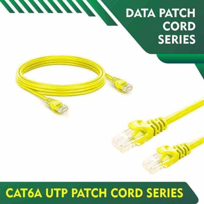 Cat6a utp 6A3PMYXX Yellow Patch cord 23 awg 0.06cm-100 meter - Image 1
