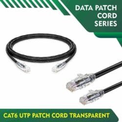 Cat6 utp Transparent Black Patch cord 23 awg 0.06cm-100 meter