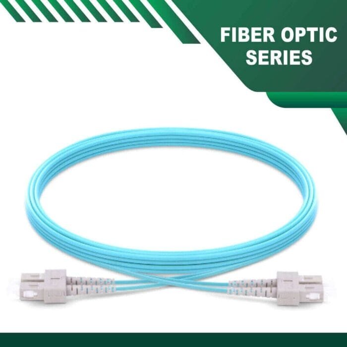 sc to sc upc duplex om3 fiber patch cord lszh multimode 1-100 meter - Image 1