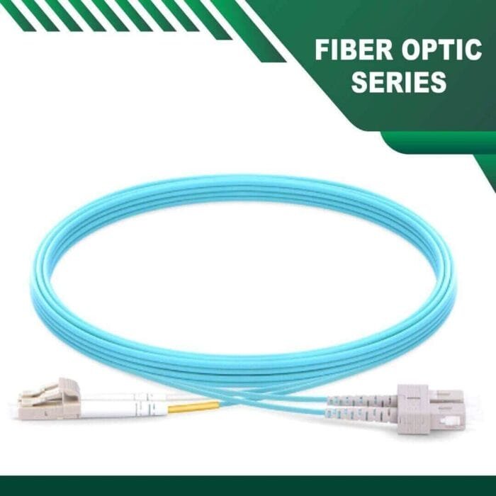 sc to lc upc duplex om3 fiber patch cord lszh multimode 1-100 meter - Image 1