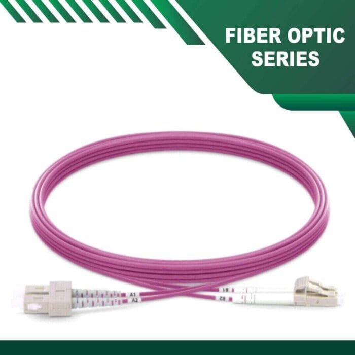 sc to lc upc duplex om4 fiber patch cord lszh multimode 1-100 meter - Image 1