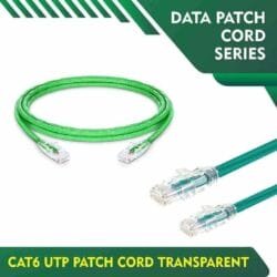Cat6 utp Transparent Green Patch cord 23 awg 0.06cm-100 meter